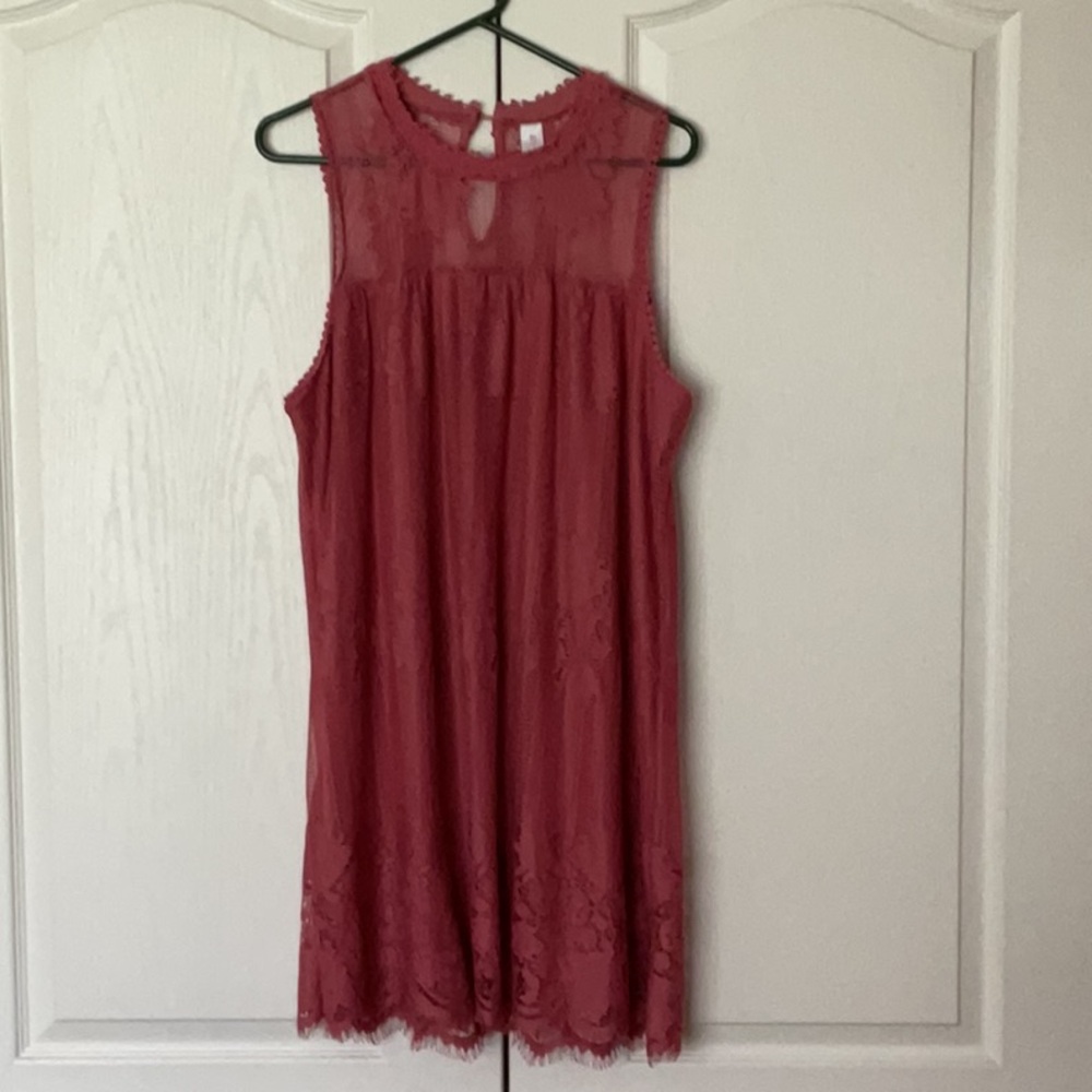 No Boundaries Mauve Lace Dress
